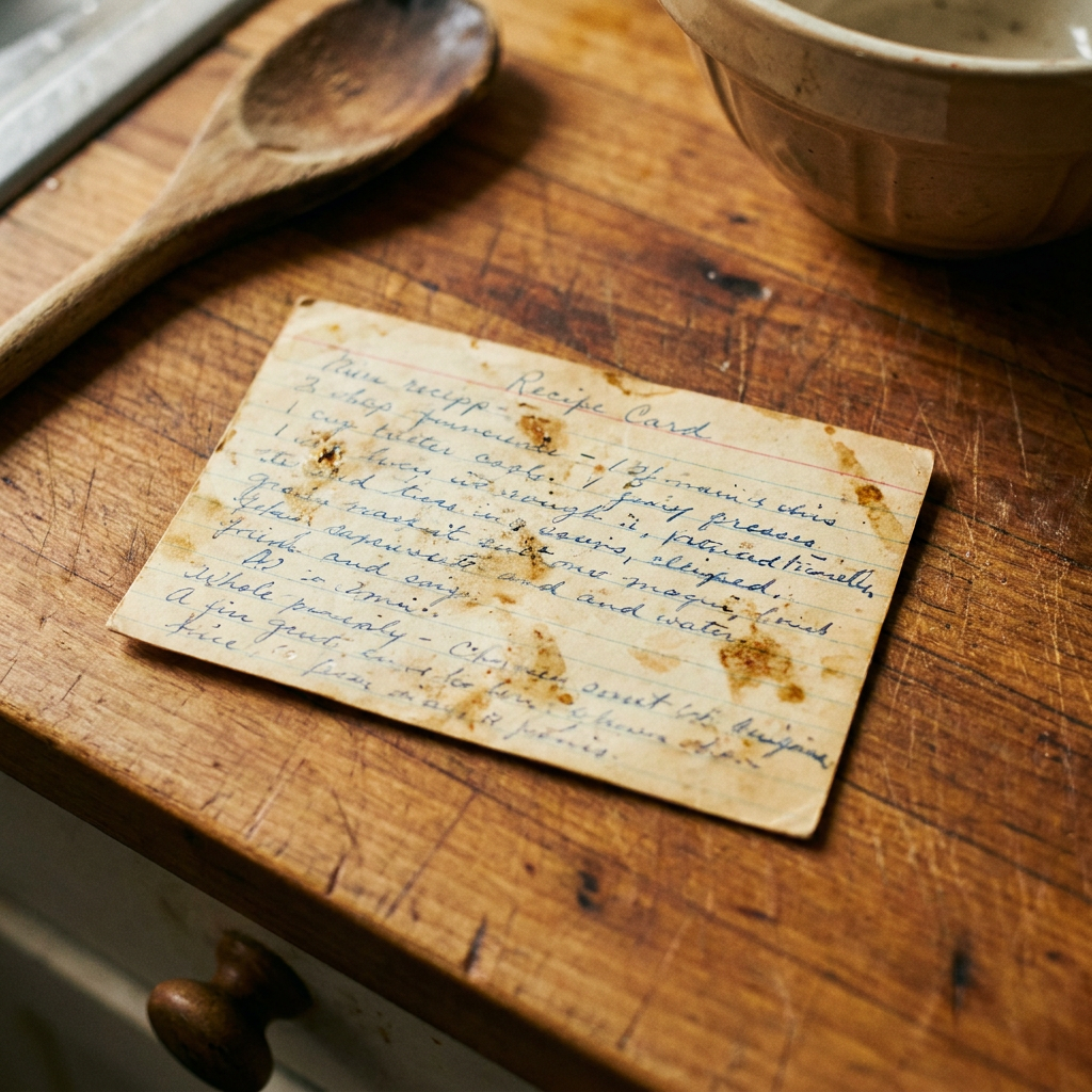 Family recipe card